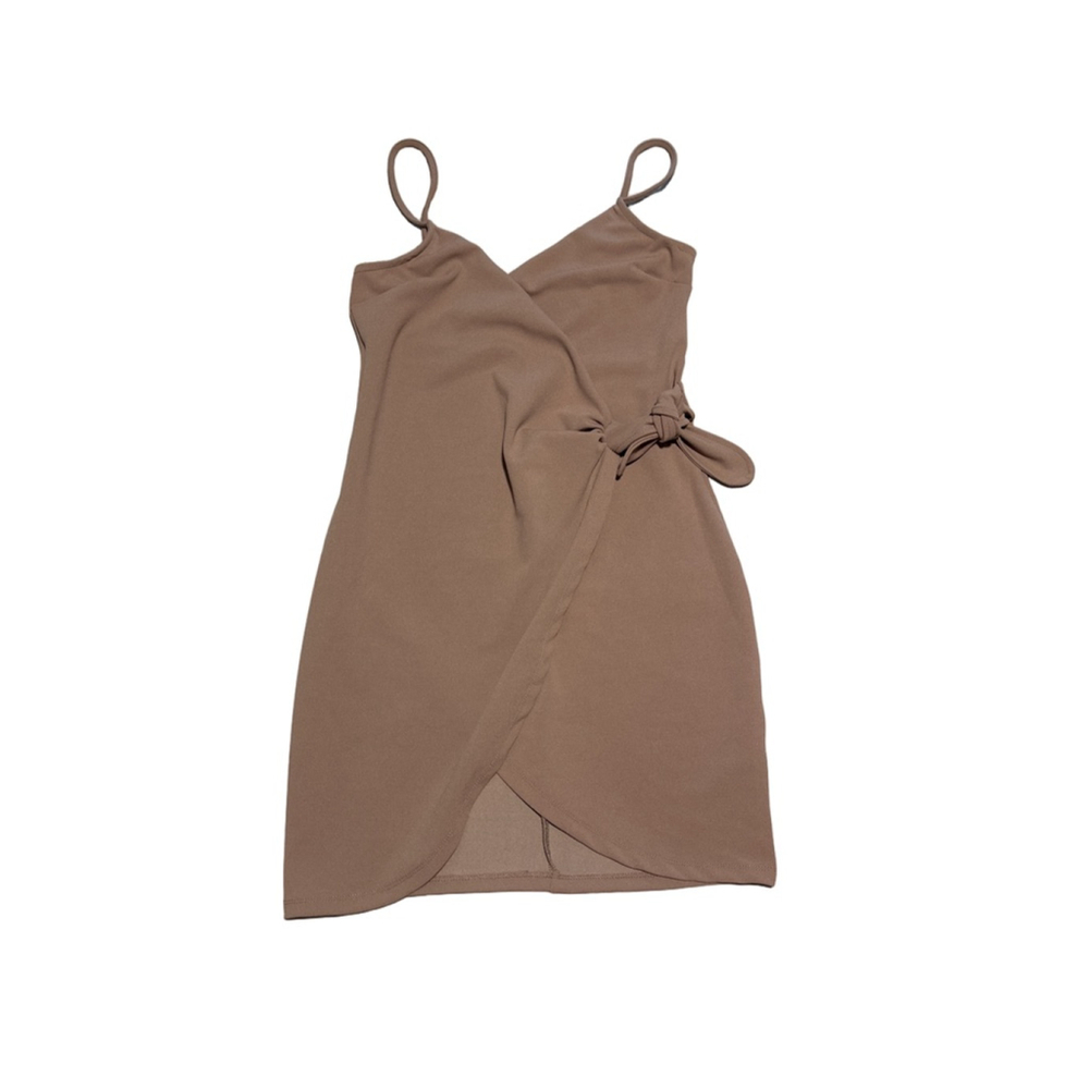 Women's Fashion Nova Brown Wrap Mini Dress Size L